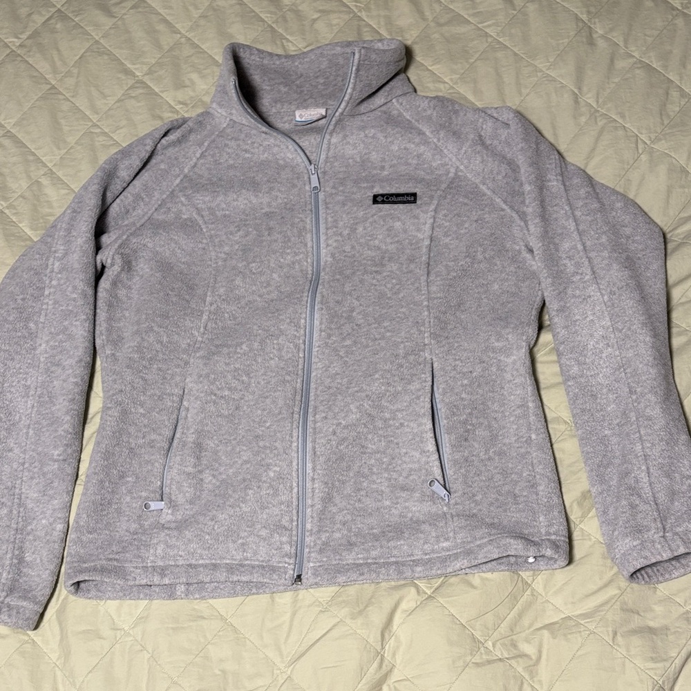 Columbia Heather Gray Fleece Jacket